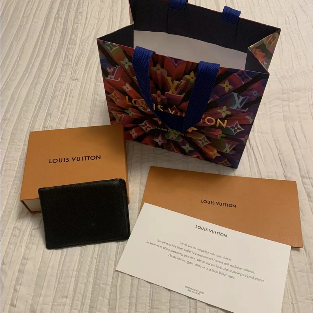 Louis Vuitton Mens Slender Wallet - Black